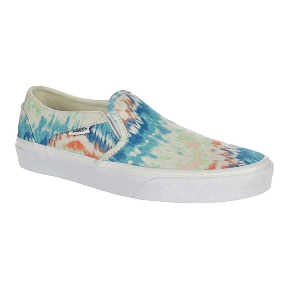 Vans Women's Asher Slip On Sneaker Tie Dye Size 6.5